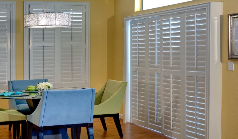 Patio Doors with Plantation Shutters in Raleigh
